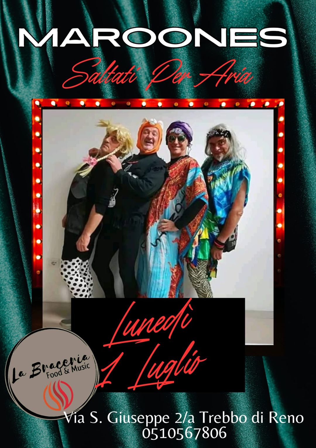 Lunedì di gusto e musica alla Braceria! 
 Unisciti a noi per una serata diverten…