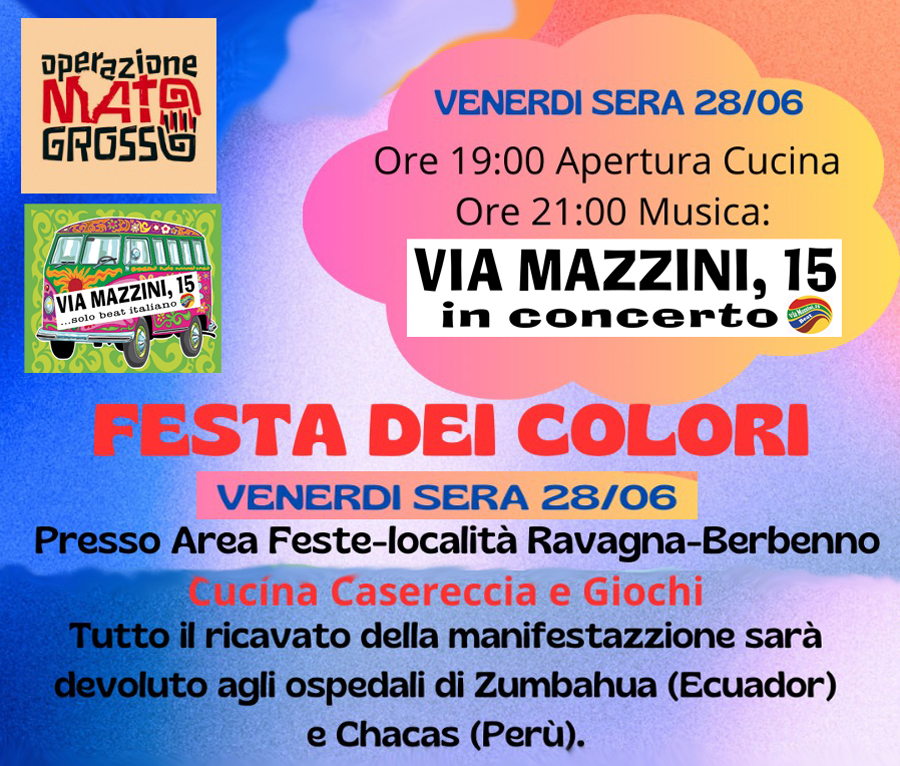 …”Via Mazzini, 15″ vi aspettiamo domani sera venerdì 28 giugno a Berbenno c/o …