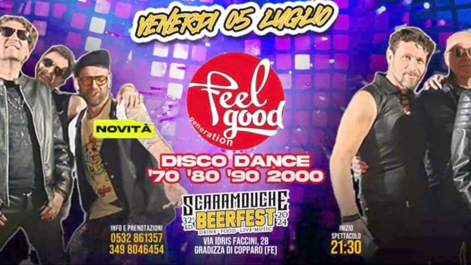 VENERDI’ 5 LUGLIO 2024 al fantastico Pub Scaramouche  di Gradizza di Copparo SI …