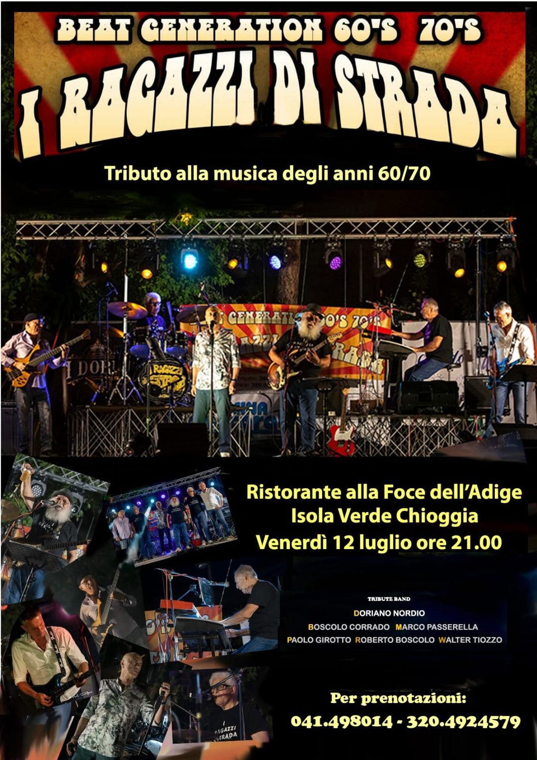 Continua il tour …il 12 luglio al Ristorante alla Foce dell’Adige, musica da g…