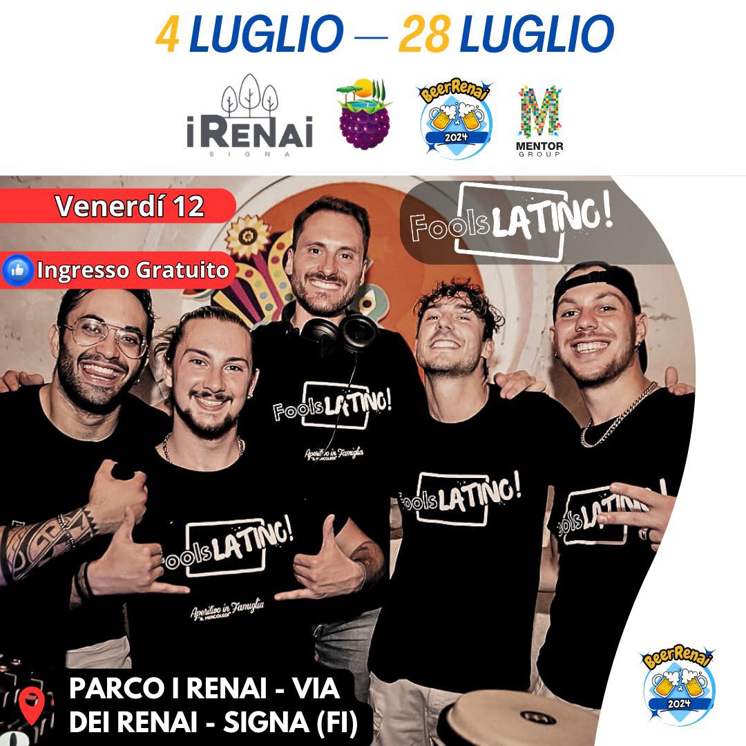 La serata latina più scoppiettante che ci sia!! 

I mitici ragazzi di Fools Lati…