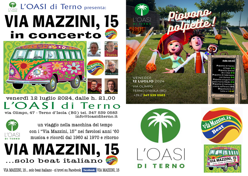 …i “VIA MAZZINI, 15” vi aspettano numerosi questa sera Venerdì 12 luglio all’L…