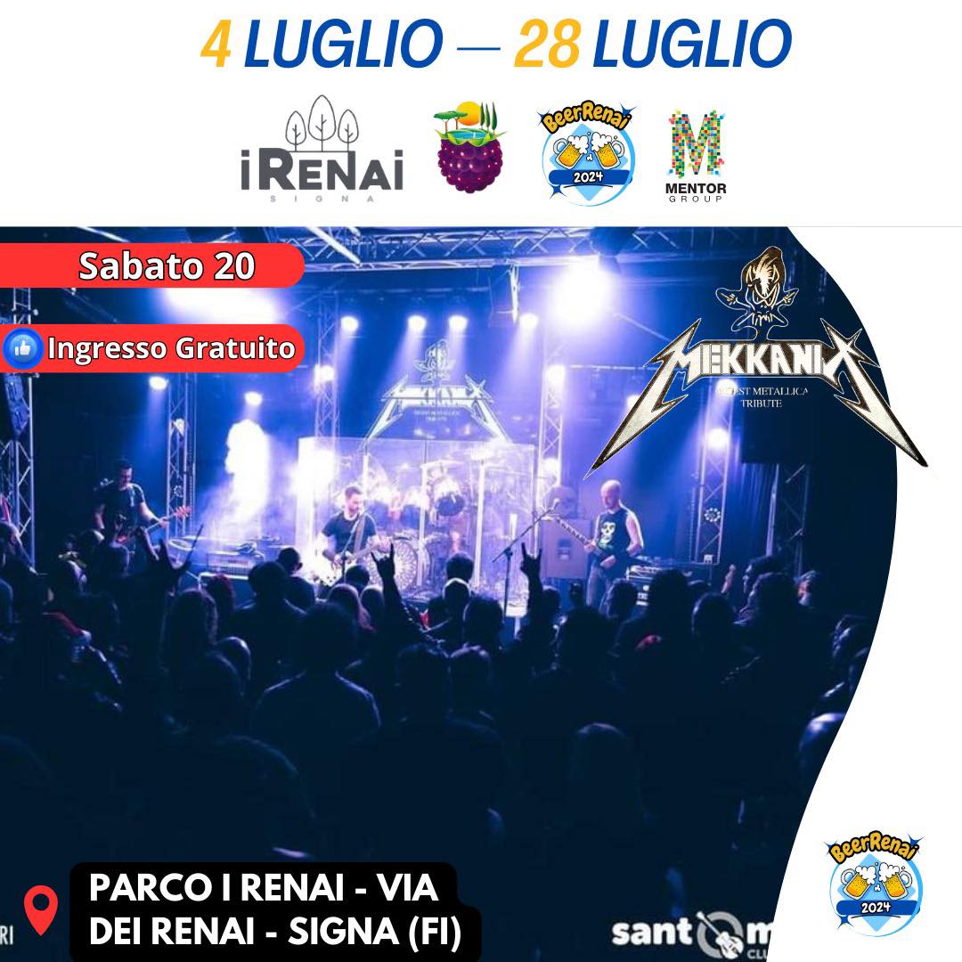 Tornano sul palco dei Renai di Signa i Mekkanix – Metallica tribute band! 

 Sab…