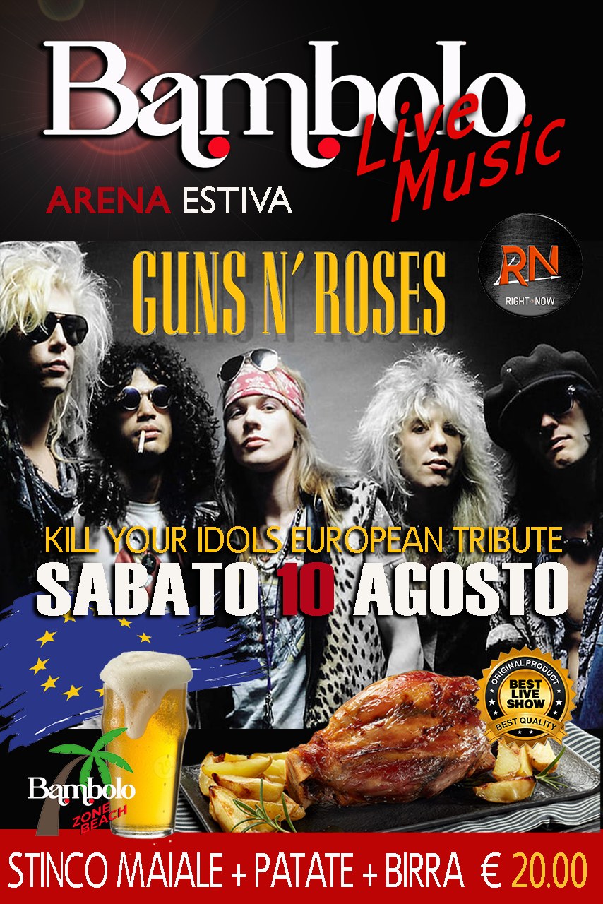 GUNS’N ROSES Concerto del Mese!!!!
UNICA DATA TOSCANA!
LO VOGLIAMO GRIDARE!!!!
S…
