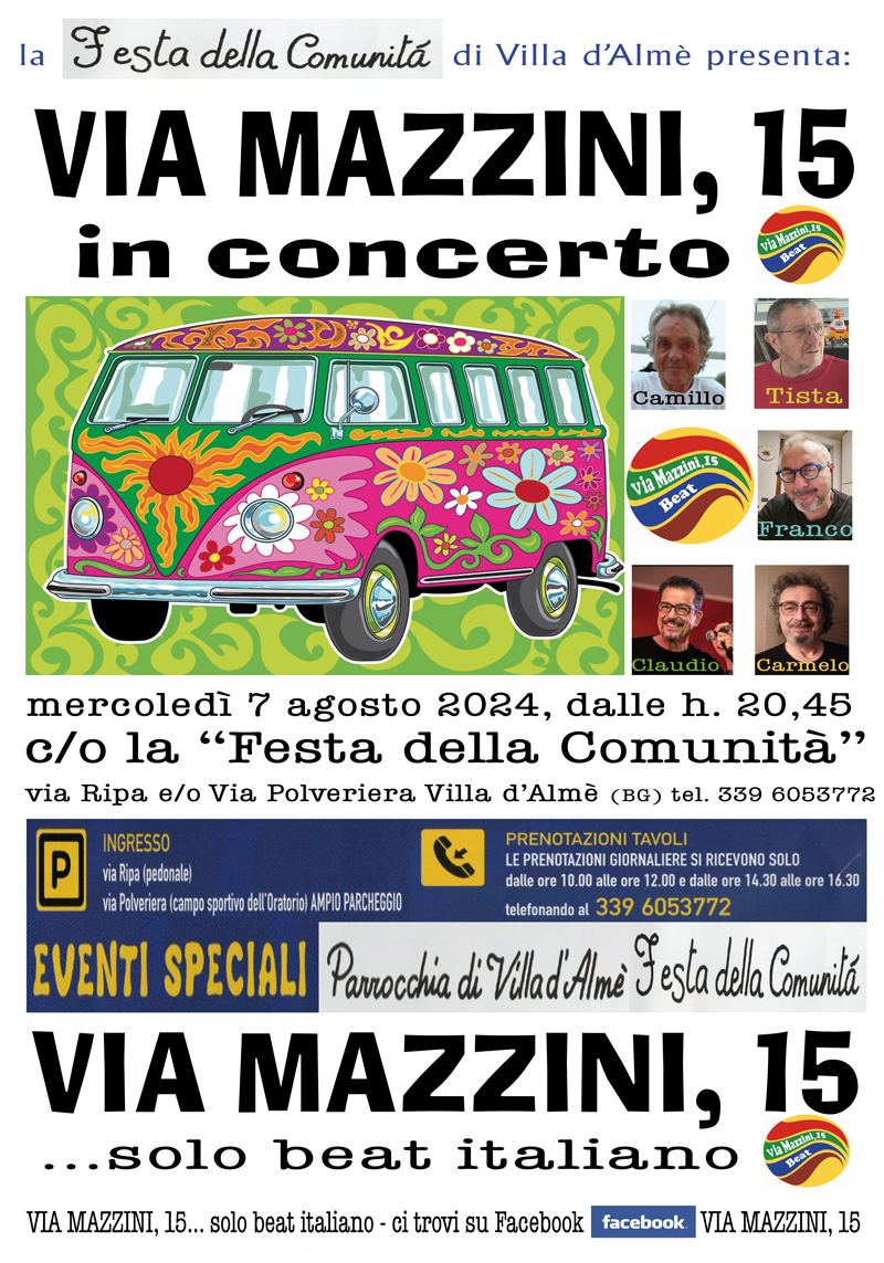 …”VIA MAZZINI, 15″ vi aspettiamo numerosi mercoledì sera 7 agosto alla 43ma ed…