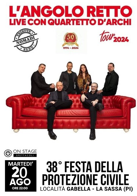 Vi aspettiamo Martedì 20 Agosto alla Festa La Gabella …. L’Angolo Retto Nomadi…