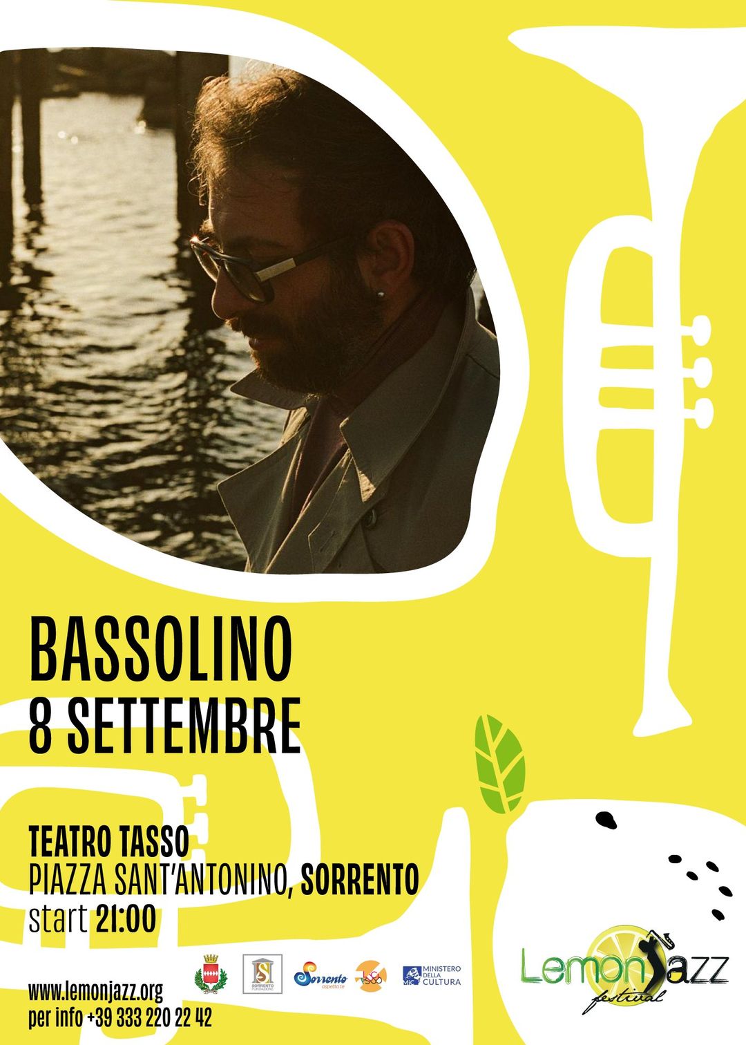LemonJazz festival Festival 2024
 8 SETTEMBRE 2024  21:00 BASSOLINO
 Open act: D…