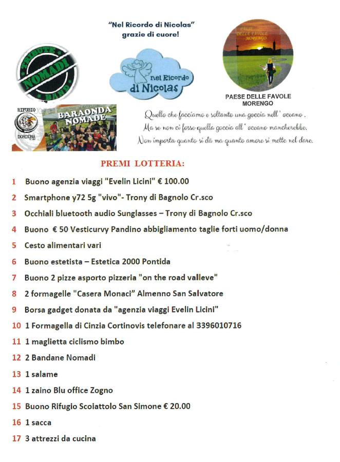 Nella serata del 14 settembre verranno estratti i numeri della lotteria organizz…