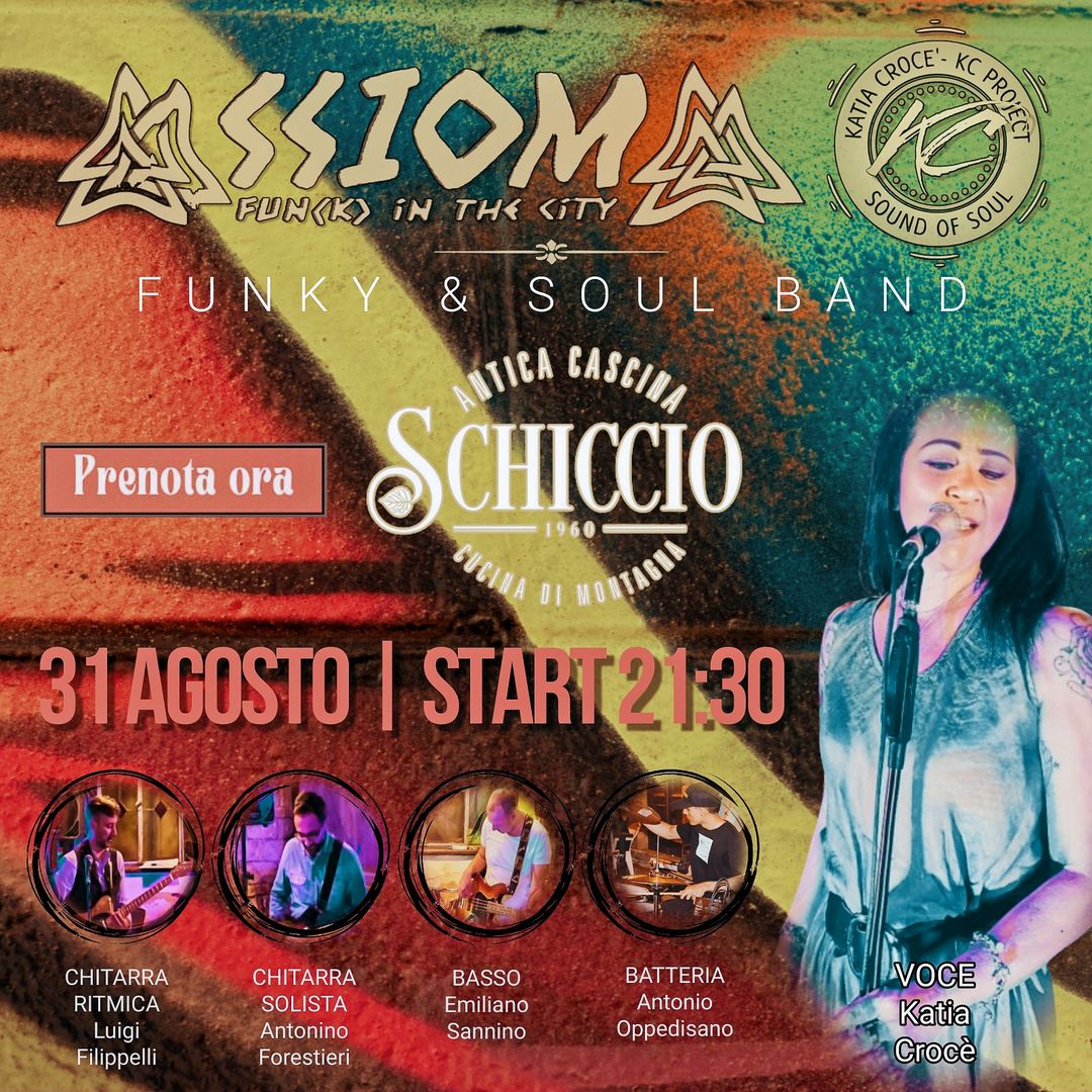 31 Agosto ore 21:30 ᎪᏚᏚᏆᎾᎷᎪ & Katia Crocè – KC Project
I più Grandi Successi ita…