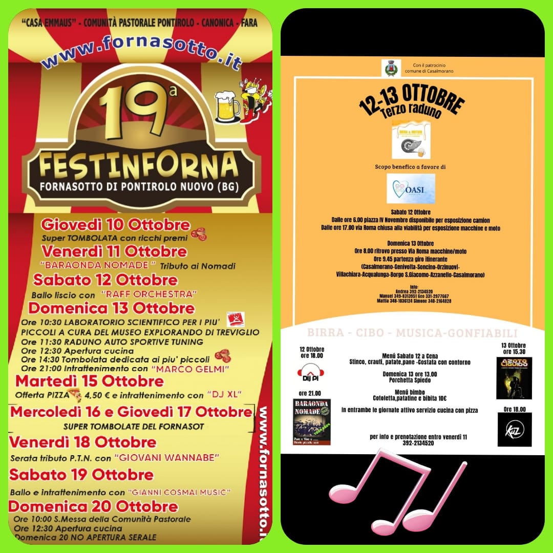 Vagabondi e Vagabonde altri 2 eventi imperdibili…
 Venerdì 11 ottobre FESTINFO…