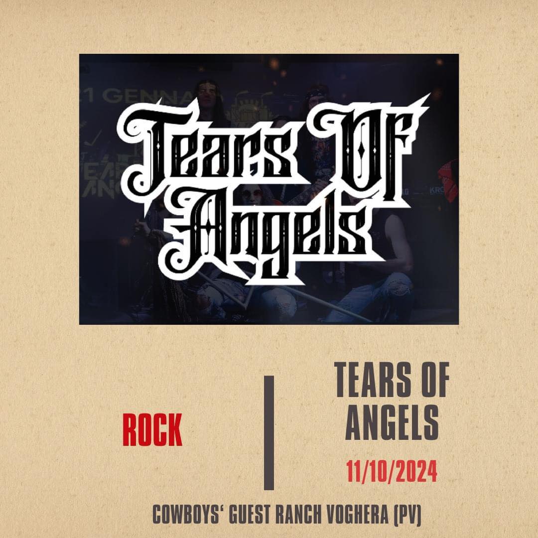 𝐕𝐞𝐧𝐞𝐫𝐝ì 𝟏𝟏 𝐎𝐭𝐭𝐨𝐛𝐫𝐞!! 

Tears Of Angels

Rock n Roll allo stato puro, 2 ore di Hi…