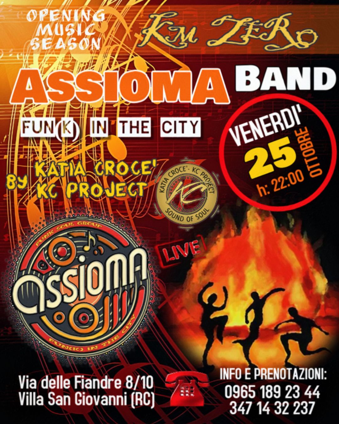 Venerd’ 25 ottobre ore 22:00 ᎪᏚᏚᏆᎾᎷᎪ & Katia Crocè – KC Project – LIVE at K…
