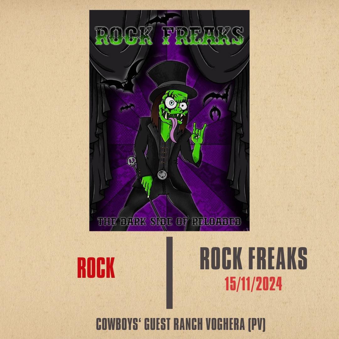 𝐕𝐞𝐧𝐞𝐫𝐝ì 𝟏𝟓 𝐍𝐨𝐯𝐞𝐦𝐛𝐫𝐞!!

Rock Freaks

Un viaggio oscuro fra gli artisti rock più c…