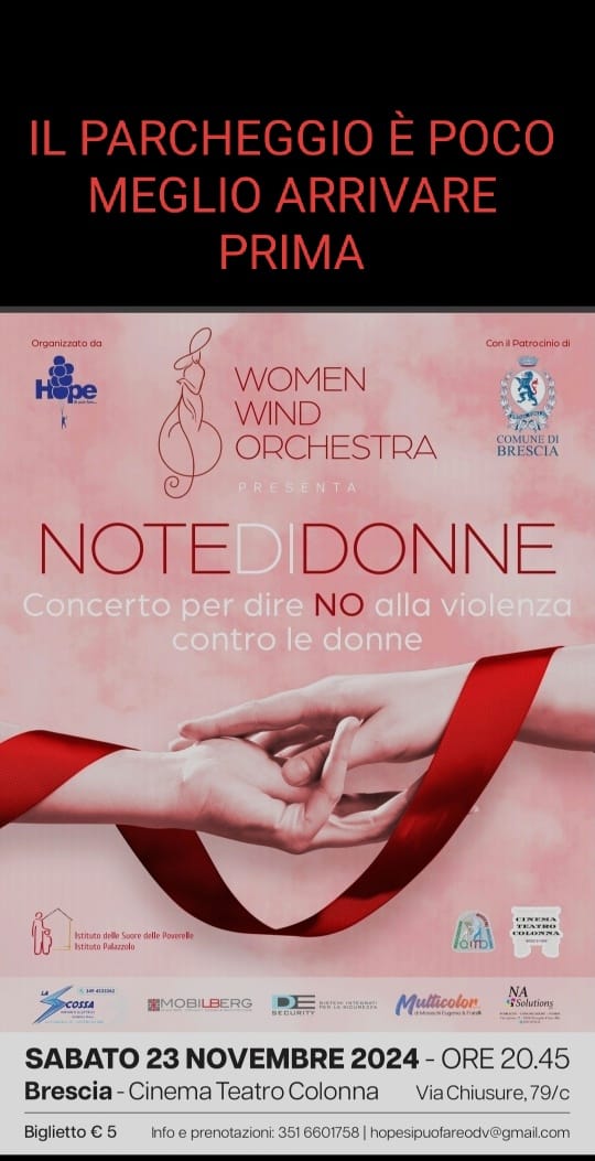 ULTIMI POSTI PER IL CONCERTO DI QUESTA SERA 
 Women Wind Orchestra 
 Teatro Col…